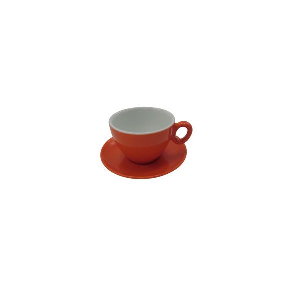 Inkerpor Cappuccino csésze+tányér 250 ml - narancssárga