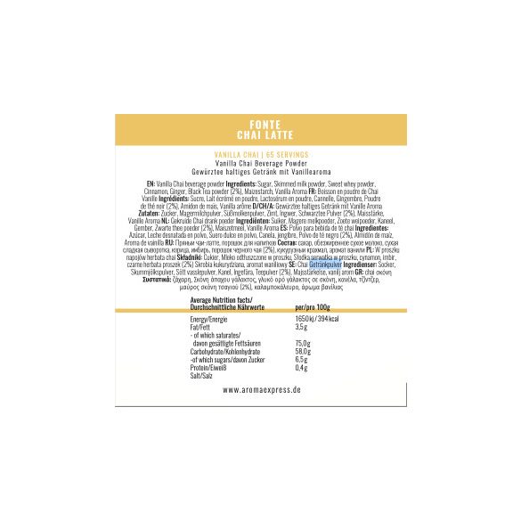 Fonte vaníliás chai 250g