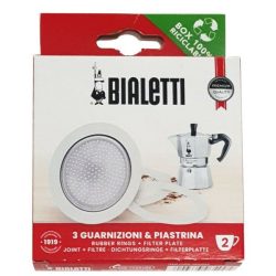   Bialetti 3 darab tömítés + szűrő 2 csészés Moka express kávéfőzőhöz