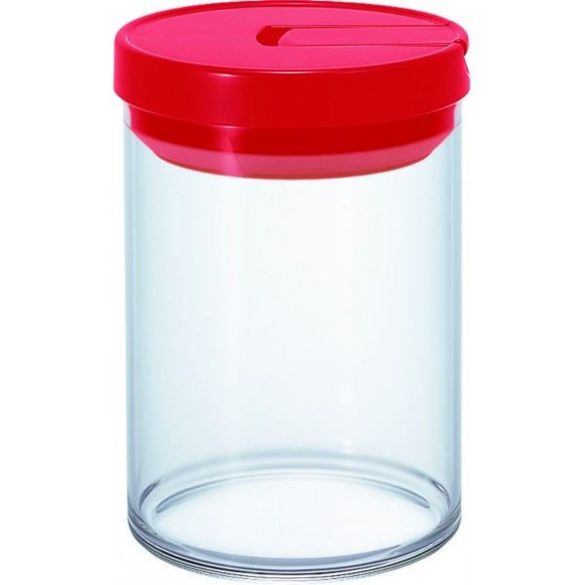 Hario üveg kávébab tároló edény 800 ml - piros