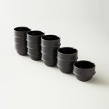 Origami Cupping Cups 6 pieces - black/white