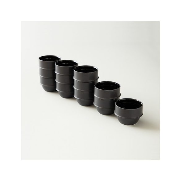 Origami Cupping Cups 6 pieces - black/white