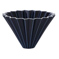 Origami ceramic drip M - navy blue