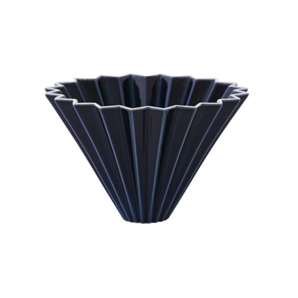 Origami ceramic drip M - navy blue