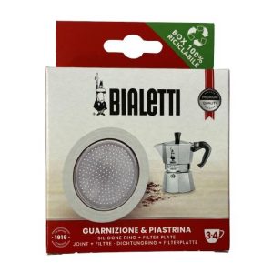 Bialetti silicone gasket + filter for 4-cup Moka Induction coffee maker