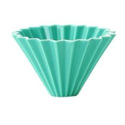 Origami ceramic dropper M - turquoise