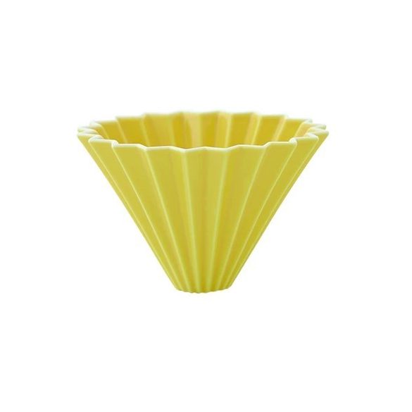 Origami ceramic dripper M - yellow