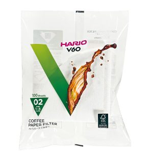 Hario V60-02 szűrőpapír fehér 100 darab
