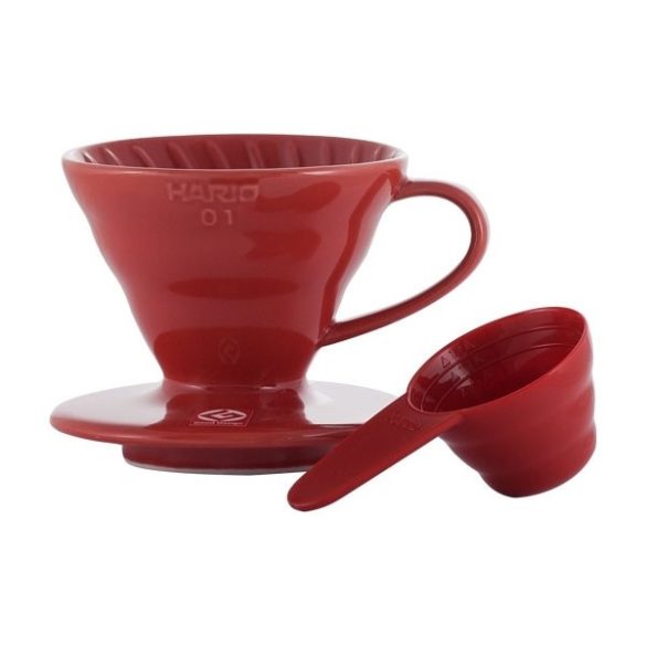 Hario V60-01 ceramic dripper - red
