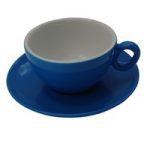   Inkerpor Latte csésze+tányér 350 ml kék/sárga/menta/piros/rózsaszín/narancs