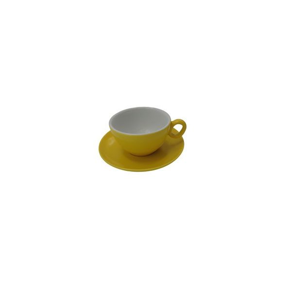 Inkerpor Cappuccino csésze+tányér 250 ml - kék/menta/rózsaszin/sárga