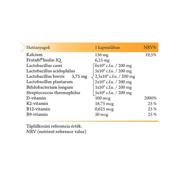 NICS One Year Product D-vitamin 4000 NE + Kalcium + K2,B9,B12 vitaminok + Inulin + élőflóra