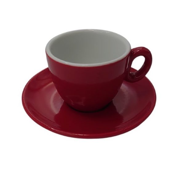 Inkerpor Espresso csésze+tányér 70 ml piros