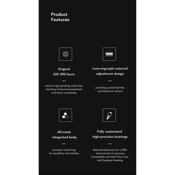 Timemore Chestnut S3 kézi kávédaráló - piros