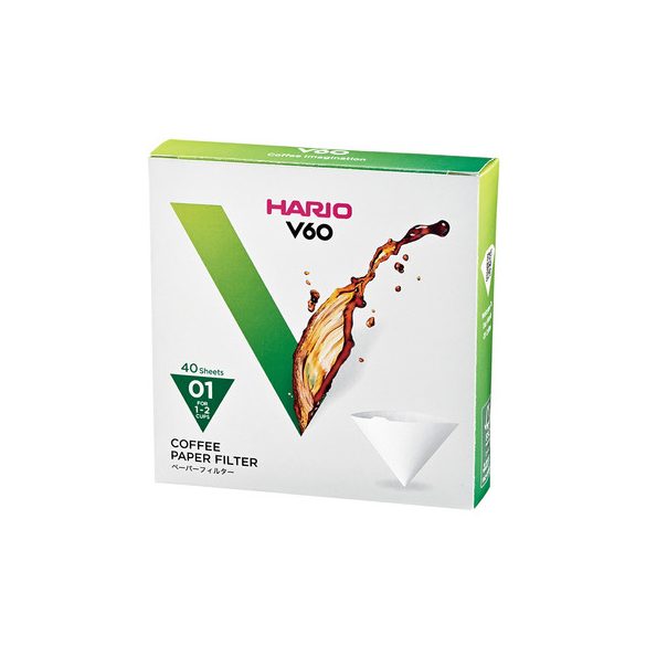 Hario V60-01 box filter paper white 40 pcs