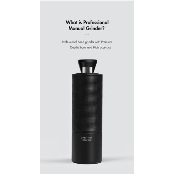 Timemore C3 ESP Pro manual coffee grinder - with retractable winding handle - black