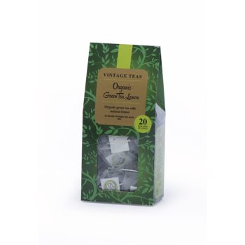 Vintage Teas Organic zöld tea citromos 20 db piramis filter 40 g
